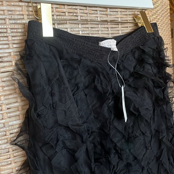 Anthropologie Kavita Bharti Midi Black ruffle tiered skirt size XL NWB New! - Picture 7 of 7